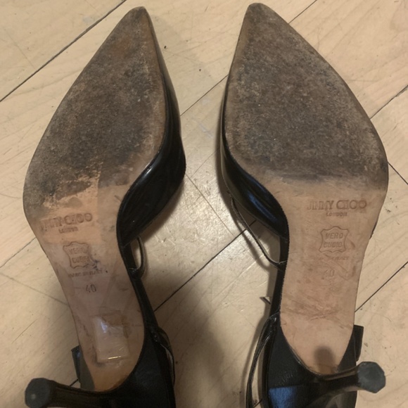 Jimmy Choo heels with metal detailing black and gold - Picture 7 of 9